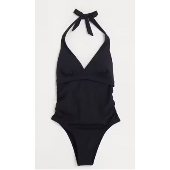 Dorina Other - NWT Dorina Atlantic Halter Plunge Neck One Piece Swimsuit Black Maternity 2XL